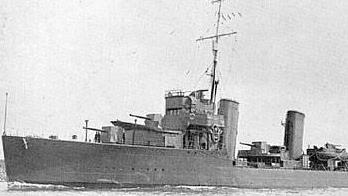 战斗到二战的一战驱逐领舰，此时已经改为近程护航舰