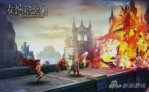 图1：《女神联盟2》 华丽战斗截图