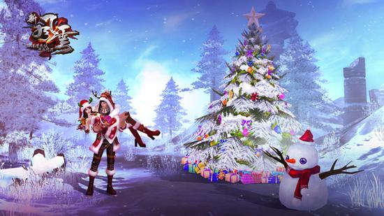 图2-《新风云》龙峰雪景下的男女人物圣诞装