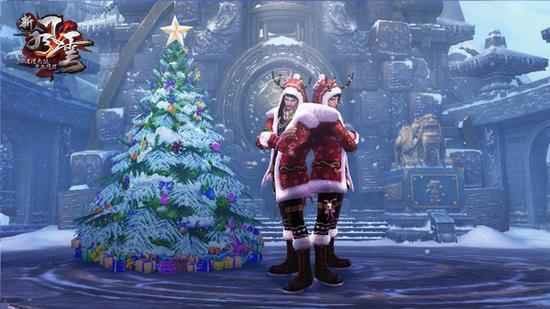 图3-圣诞节兄弟背对背