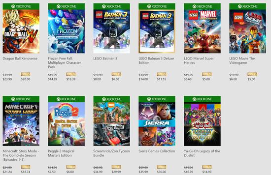 XboxOne圣诞促销游戏