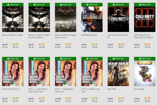 XboxOne圣诞促销游戏