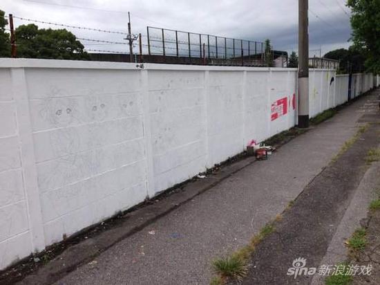 打上草稿的墙面