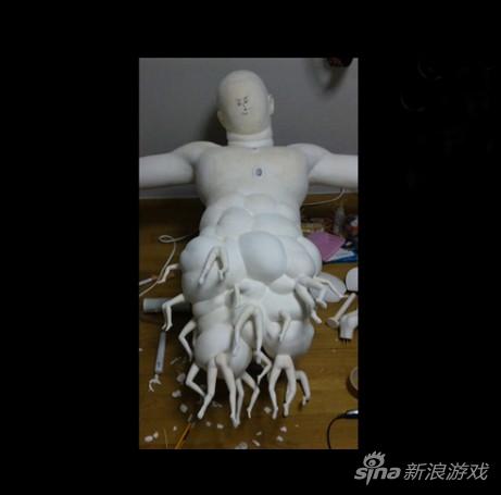 用黏土和塑料泡沫制作本体