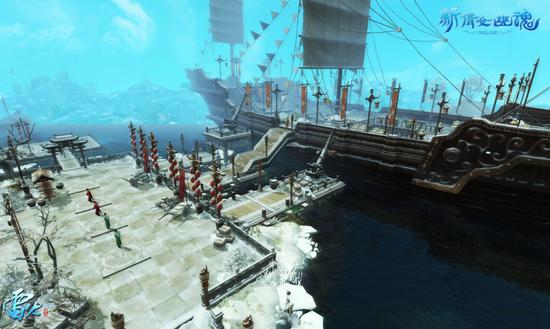 图5：王城码头预备扬帆出海