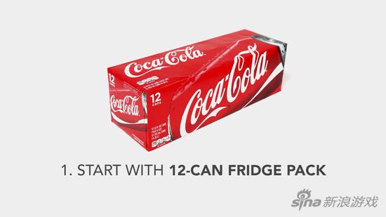 可口可乐的VR仅需要可乐的包装盒