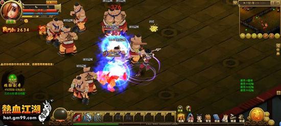 《热血江湖 Web》枪客战斗画面