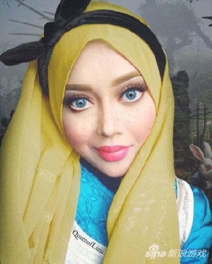 妹子化妆技术碉堡了！