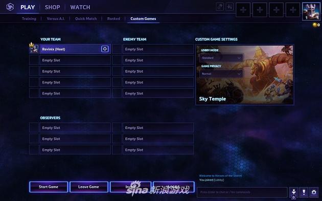 《风暴英雄》增加观战位后的游戏界面