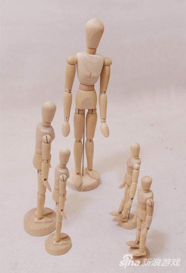 早期绘图用木偶人