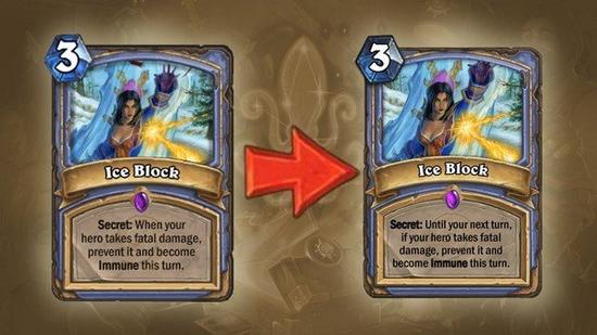 改为：直到你下一个回合，当你的英雄将要承受致命伤害时，防止这些伤害；并使其在本回合中获得免疫