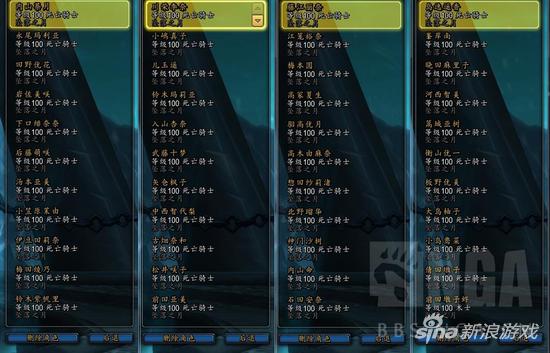 魔兽世界玩家mjiuy在游戏中的部分角色