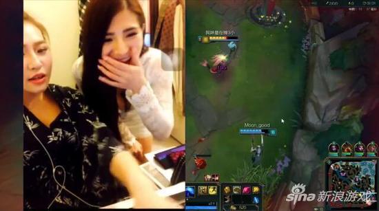 女主播直播排位赛室友乱入 笑称我只露脸不露胸