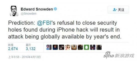斯诺登在推特预言