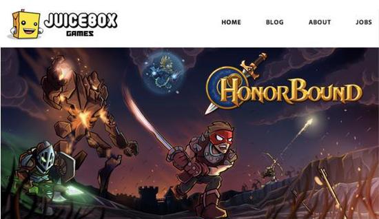 JuiceBox Games此前的官网截图（如今已关闭）