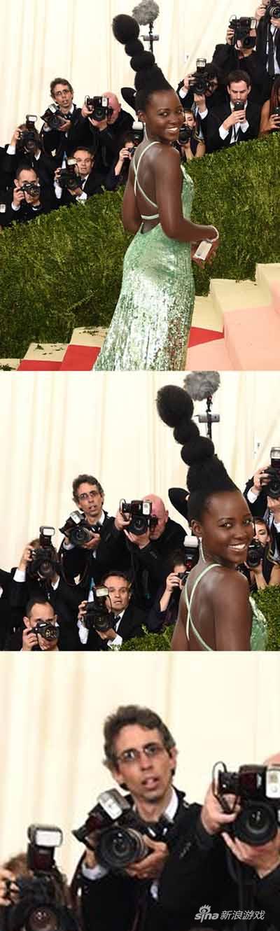 话筒杆上的手机亮瞎眼了