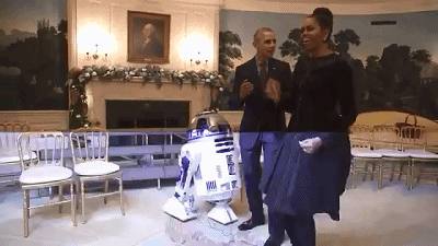 奥巴马夫妇白宫与风暴兵共舞