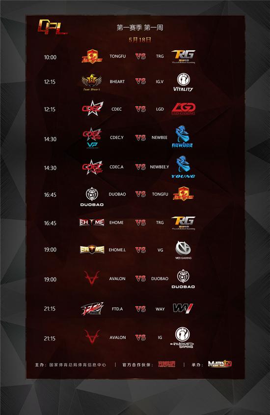 赛事表5.18