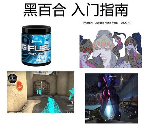 *注释：图1是蓝色冰冷指黒百合吃了这种糖。图2中文：法老之鹰：天降。。。啊！
