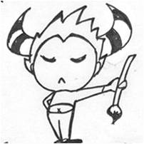 还有简单黑白的风格就勾勒出霸气的巨魔王