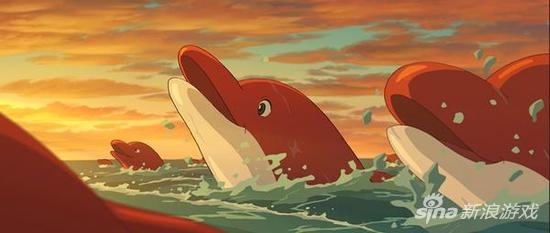 《大鱼海棠》中的红色海豚