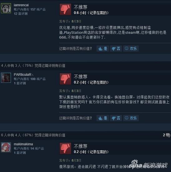 差评基本都集中在优化问题上