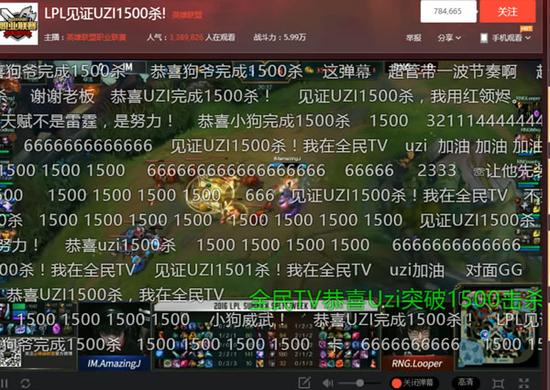 网友热烈庆贺Uzi1500杀