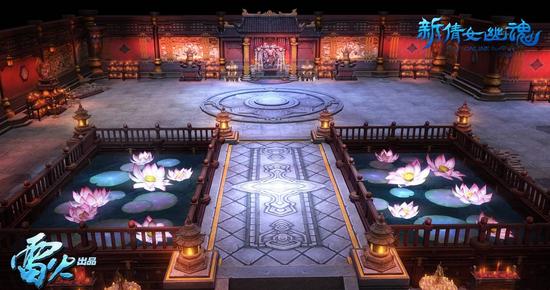 图1：金佛庄严，莲花盛放，佛意盎然