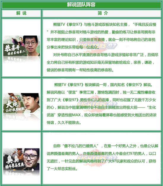 熊猫tv独家直播 国民游戏《拳皇97》火热开战