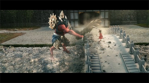 红衣女刀单挑怪物