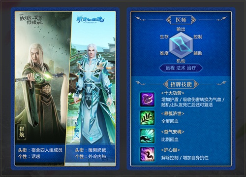 电视剧《微微一笑很倾城》崔航饰演游戏角色造型原型——倩女幽魂男医师