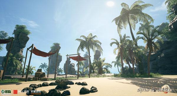 图7 《古剑奇谭网络版》野外场景：负图岛