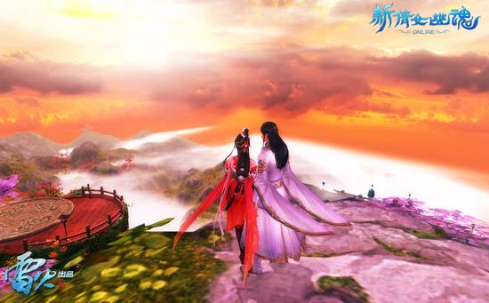 图6：落霞峰巅观云海，风景无限