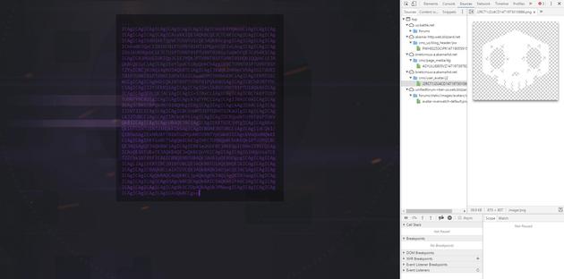 通过解码得出骷髅头图案