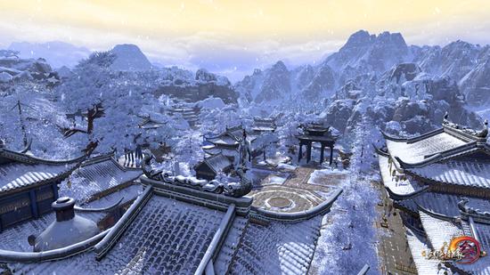 原本幕布背景进化成巍峨远山