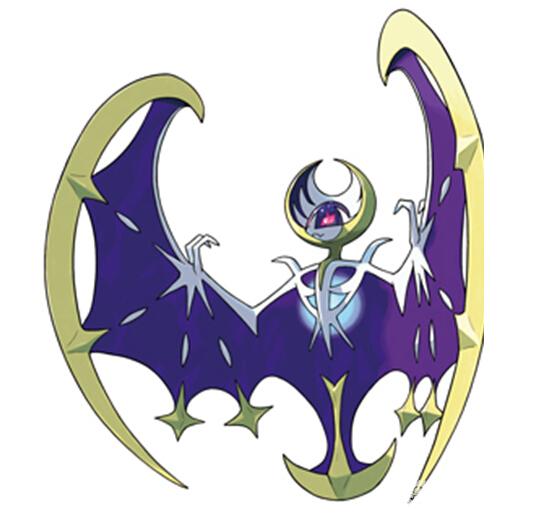 在《精灵宝可梦 月亮》里登场的神兽露奈雅拉(lunala)