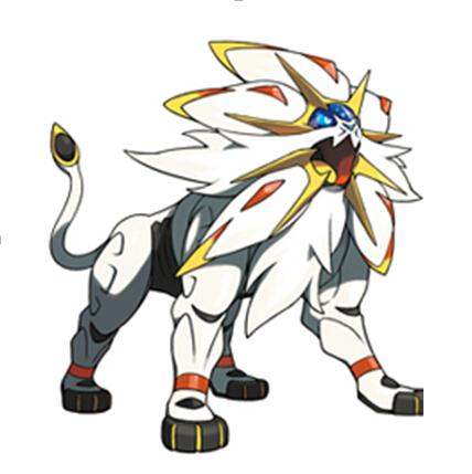 在《精灵宝可梦 太阳》里登场的神兽 索尔迦雷欧(solgaleo)