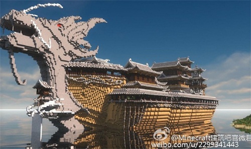 图10：来自“污狐”的作品一角--龙船建筑