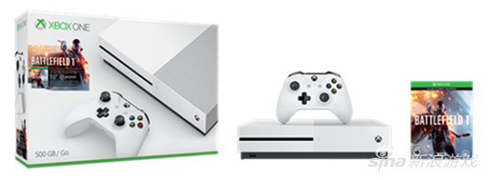 白色版Xbox One S《战地1》500GB主机同捆