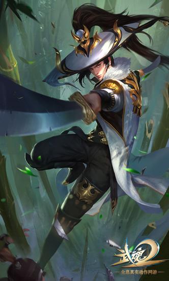 图6《武魂2》首个双武器门派唐刀门中原男体型原画