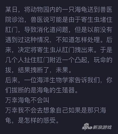 海龟：不如你们把我上面那个头也拔了给个痛快也好！