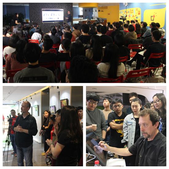 Schoolism中国线下讲座现场及示范绘图方法