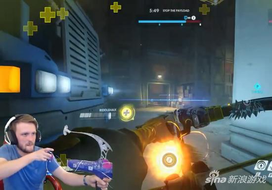 《守望先锋》主播真弓箭操控半藏 随缘箭拿双杀