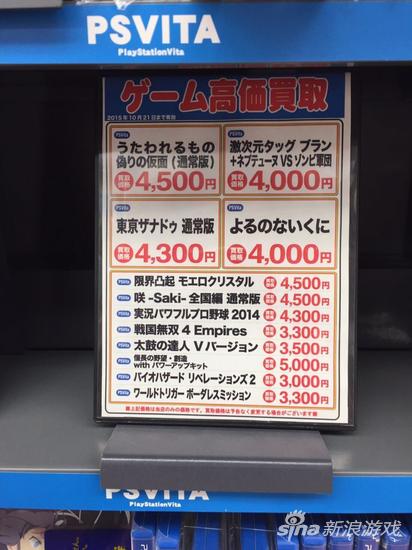 部分游戏回收价格很高