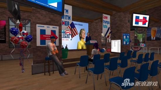 国外玩家在网游中模拟美国大选