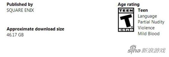 《最终幻想15》Xbox One版容量曝光