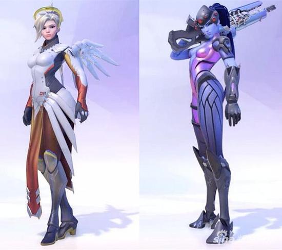 《守望先锋》中的黑百合和天使