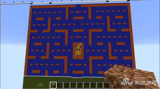 大神在《我的世界》中做出《吃豆人》