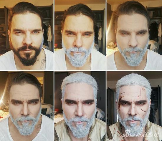 《巫师3》最帅白狼Cos化妆全过程