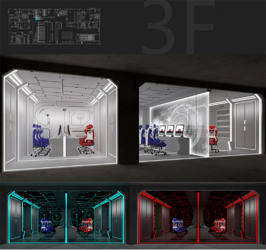 多种光效的对战间